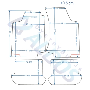 Dywaniki gumowe Petex - VW Golf III 1992-1998r.