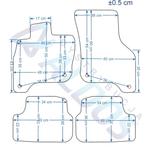 Dywaniki gumowe Petex - VW e-Golf 07/2014-2020r.