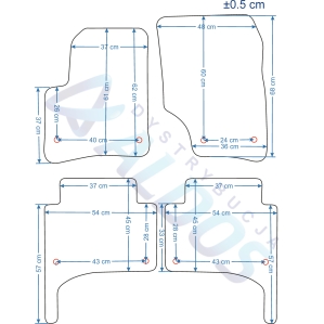 Dywaniki gumowe Petex - VW Touareg 2002-2010r.