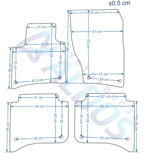Dywaniki gumowe Petex - Porsche Cayenne 2010-2017r.