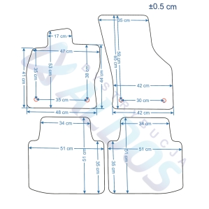 Dywaniki gumowe Petex - VW Arteon od 06/2017r.
